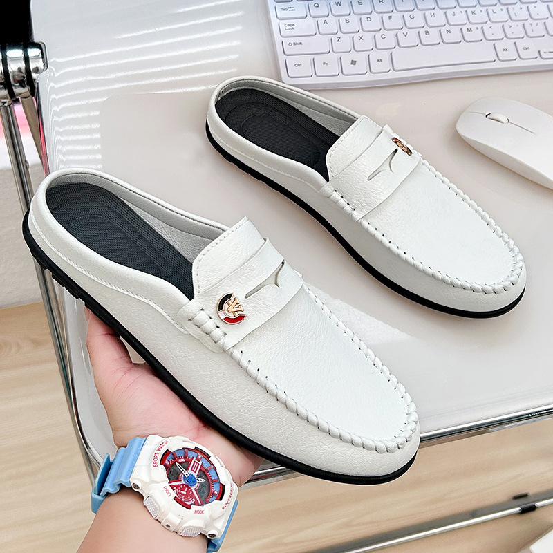 Men'S Fashion Loafers - รองเท้าแตะ sepatu pantofel kulit แฟชั่นสำหรับผู้ชาย, รองเท้าขับรถลำลองกันลื่นรองเท้าแตะชายหาดสวมใส่สบายสำหรับผู้ชาย