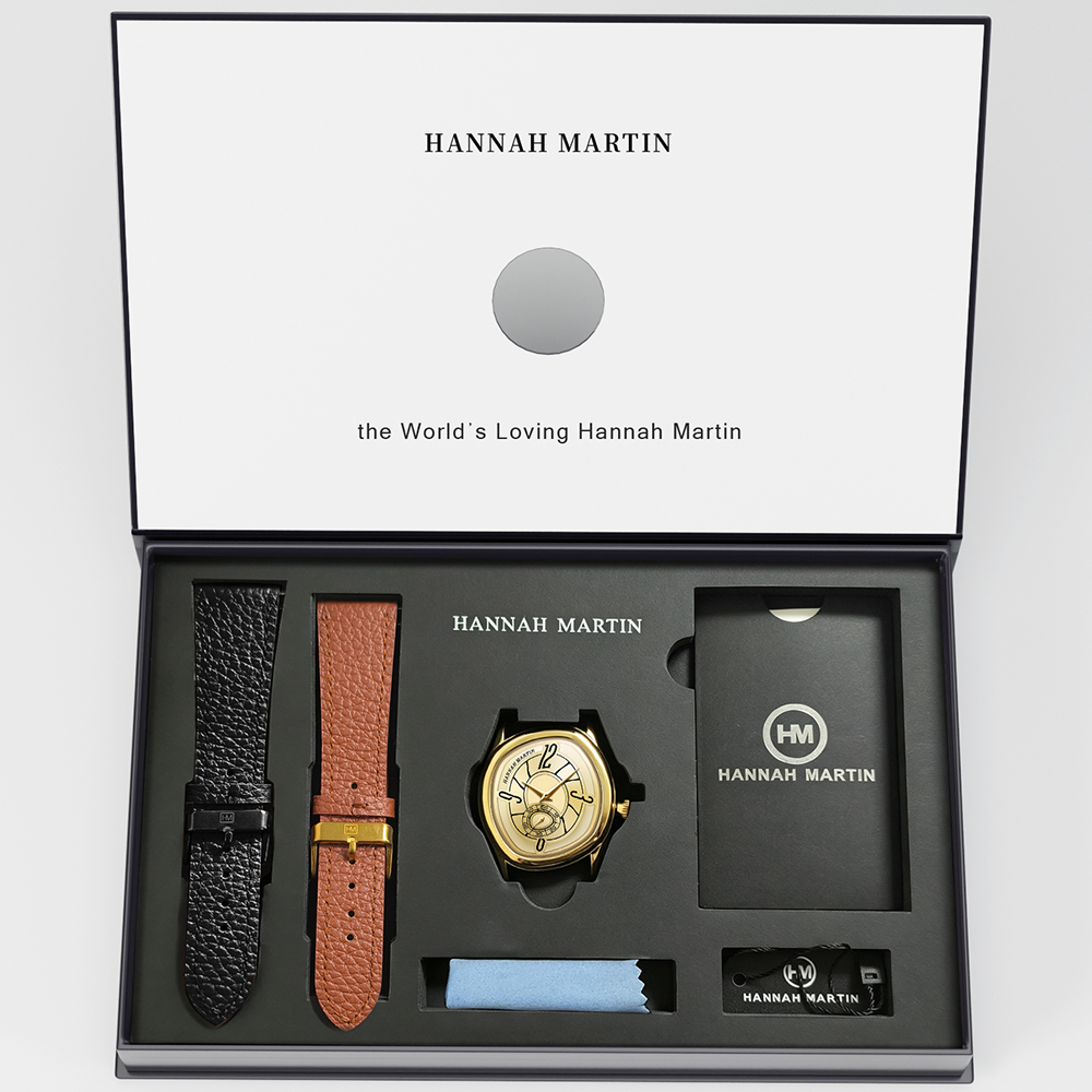 Men'S Fashion Box - นาฬิกาข้อมือผู้ชาย HANNAH MARTIN ระดับไฮเอนด์ ดีไซน์สร้างสรรค์ สายหนัง