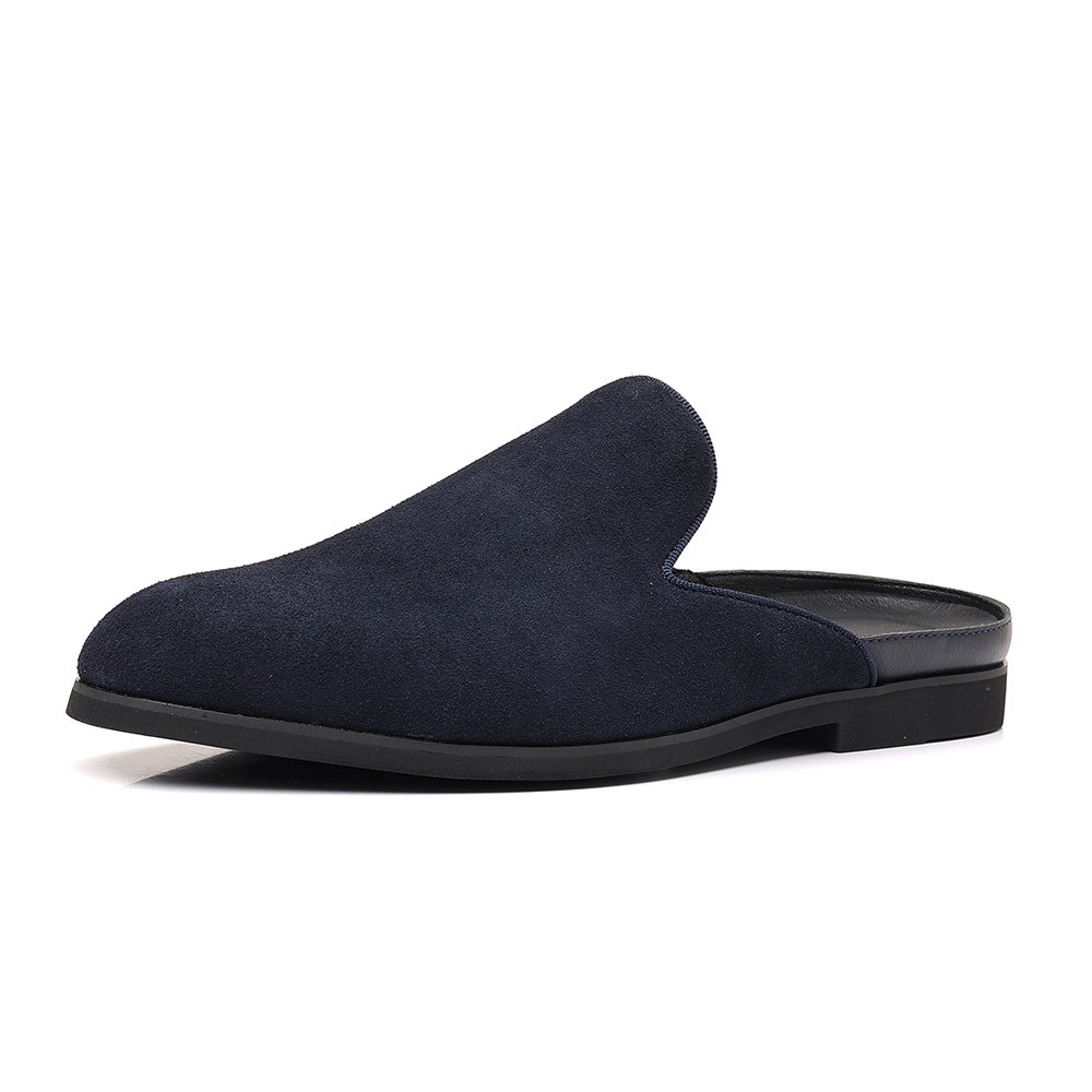 Men'S Fashion Loafers - รองเท้าแตะหนังกลับสำหรับผู้ชาย รองเท้าโลฟเฟอร์แบบทางการ รองเท้าแตะแบบครึ่งเท้าสำหรับผู้ชาย รองเท้าดีไซเนอร์ รองเท้าแตะผู้ชาย รองเท้าแตะสำหรับผู้ชาย