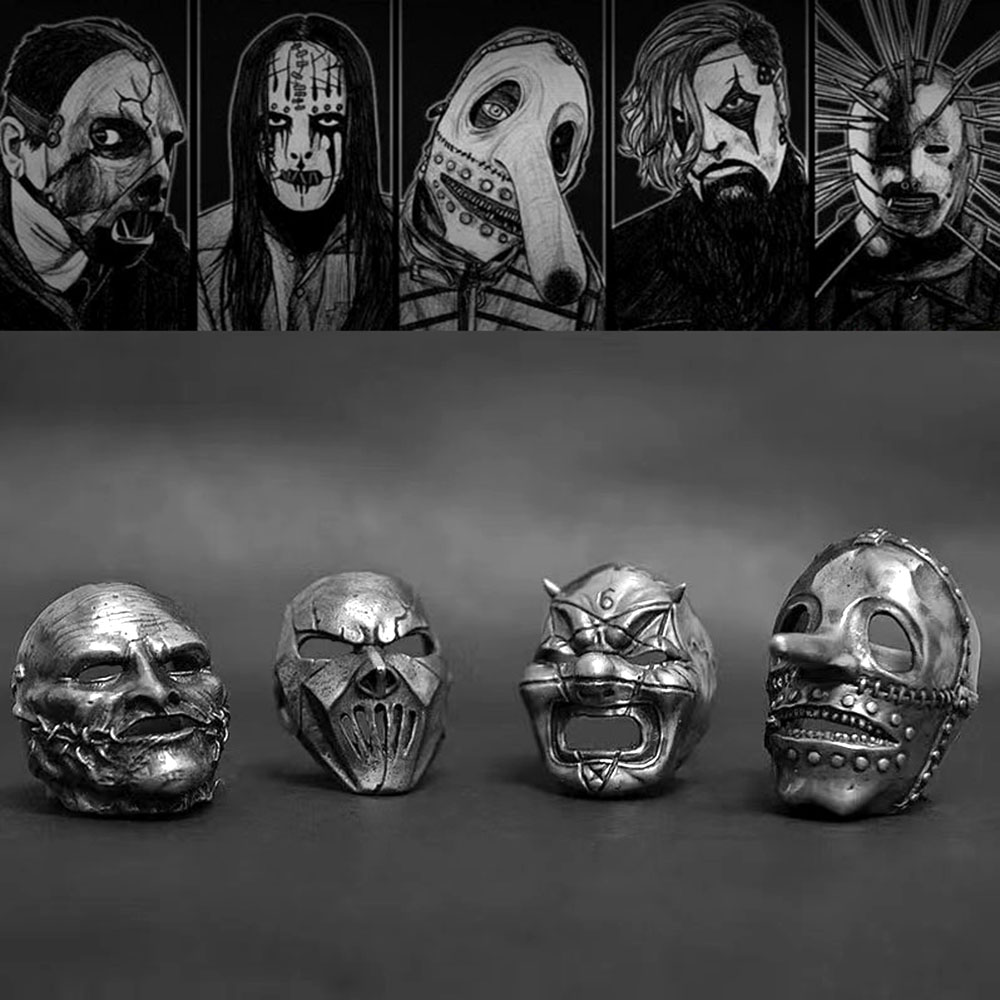 Men'S Fashion Guide - 2023ชายดอกไม้Skull MaskแหวนGothic 316LสแตนเลสAnelรถจักรยานยนต์Bandเครื่องประดับปาร์ตี้ฮาโลวีนของขวัญจัดส่งฟรี