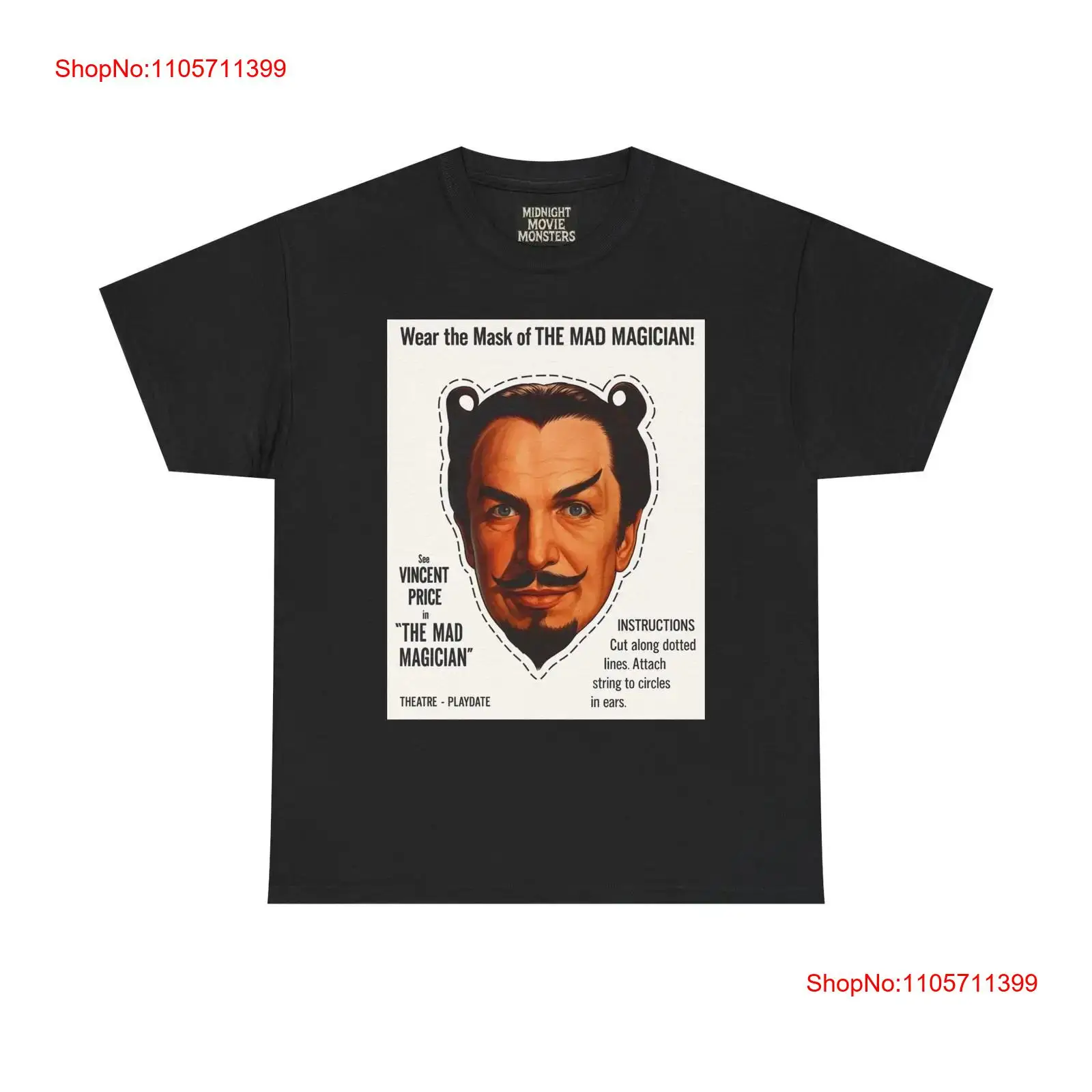 1950S Fashion Men'S - เสื้อยืดลายหน้ากากนักมายากลมหัศจรรย์ วินเซนต์ ไพรซ์ สำหรับแฟนหนังสยองขวัญ ยุค 1950s