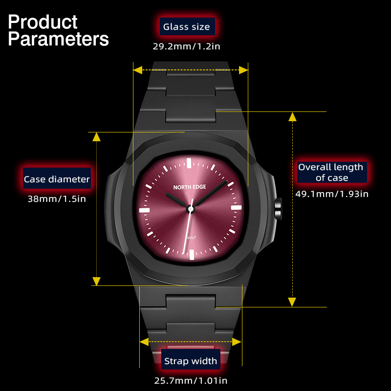 NORTH EDGE นาฬิกาสําหรับชายใหม - Men'S Fashion Box บทวิจารณ์และราคา