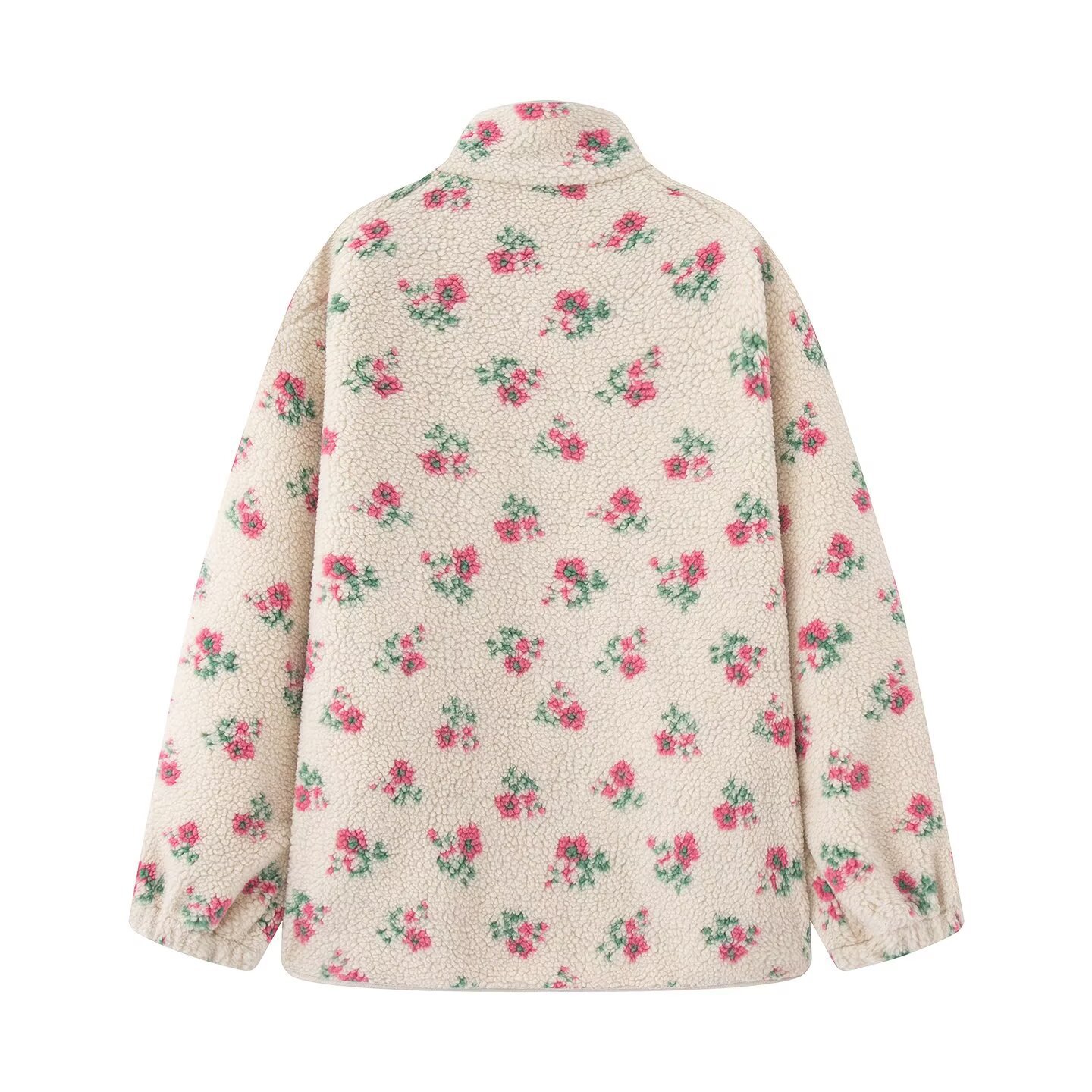 เสื้อแจ็คเก็ตแฟชั่นลายดอกไม้สำ - Sherpa Jacket Fleece บทวิจารณ์และราคา