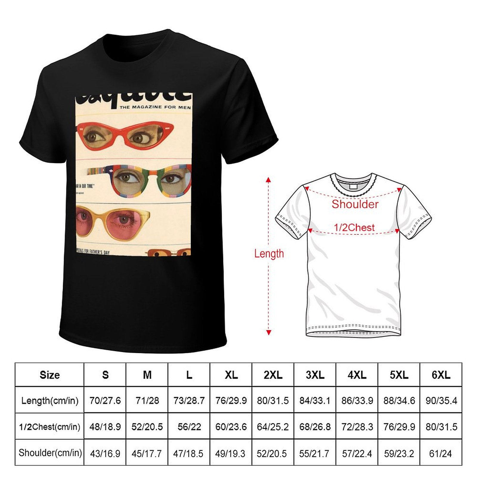 เสื้อยืดผ้าฝ้ายลายแว่นกันแดดสไ - Men'S Fashion 1960S บทวิจารณ์และราคา