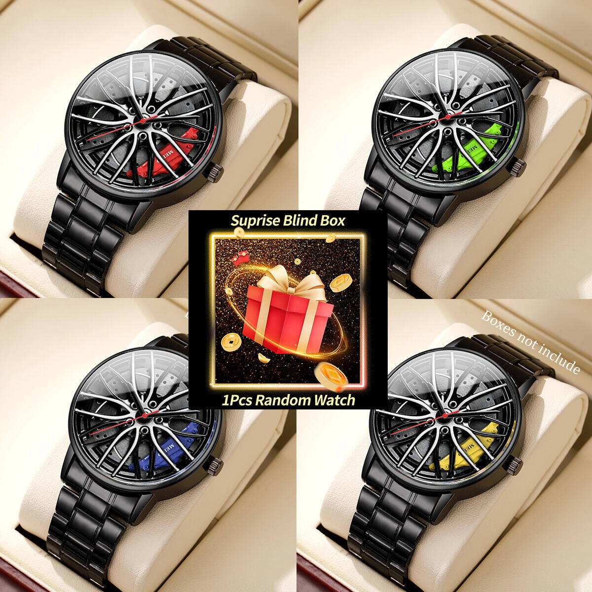 1PC ความประหลาดใจนาฬิกาลึกลับ  - Men'S Fashion Box บทวิจารณ์และราคา