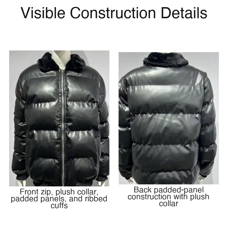 เสื้อแจ็คเก็ตหนัง PU สำหรับผู้ - Sherpa Jacket Fleece บทวิจารณ์และราคา