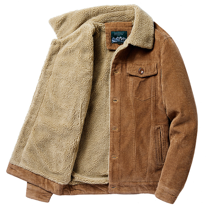 เสื้อแจ็คเก็ตคาร์โก้ผ้าคอร์ดูร - Sherpa Jacket Fleece บทวิจารณ์และราคา