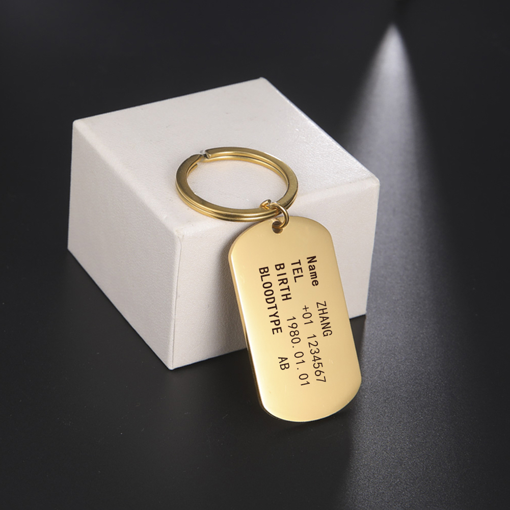 พวงกุญแจป้ายชื่อทหารแบบยุทธวิธ - Men'S Fashion Gold Chain บทวิจารณ์และราคา