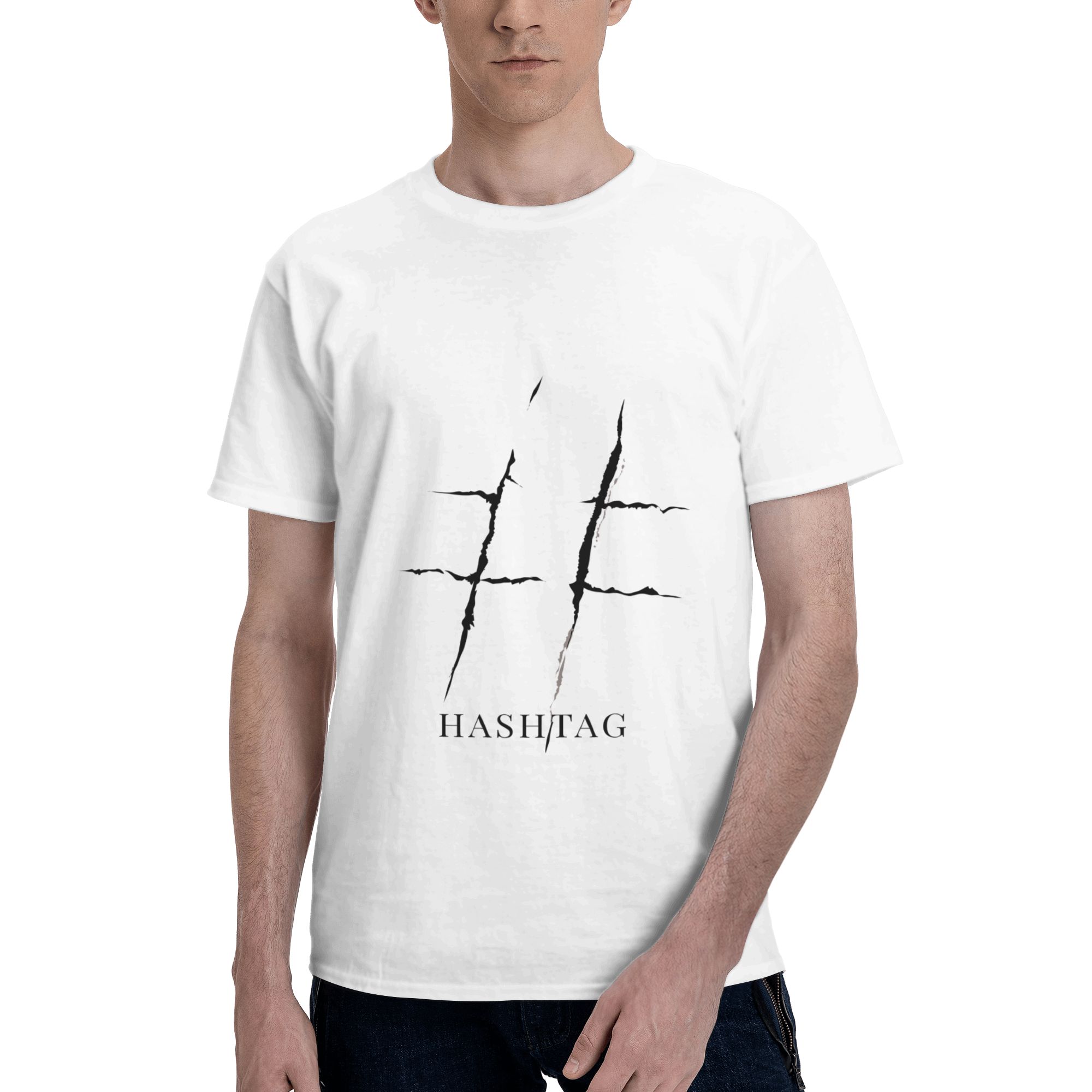 เสื้อยืดผู้ชายลายพิมพ์แฮชแท็กค - Mens Fashion Hashtags บทวิจารณ์และราคา