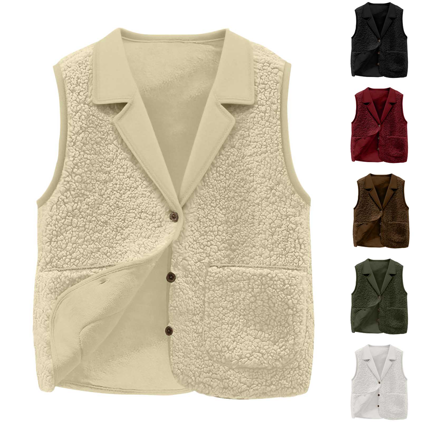 เสื้อกั๊กขนแกะเชอร์ปาสำหรับผู้ - Sherpa Jacket Fleece บทวิจารณ์และราคา