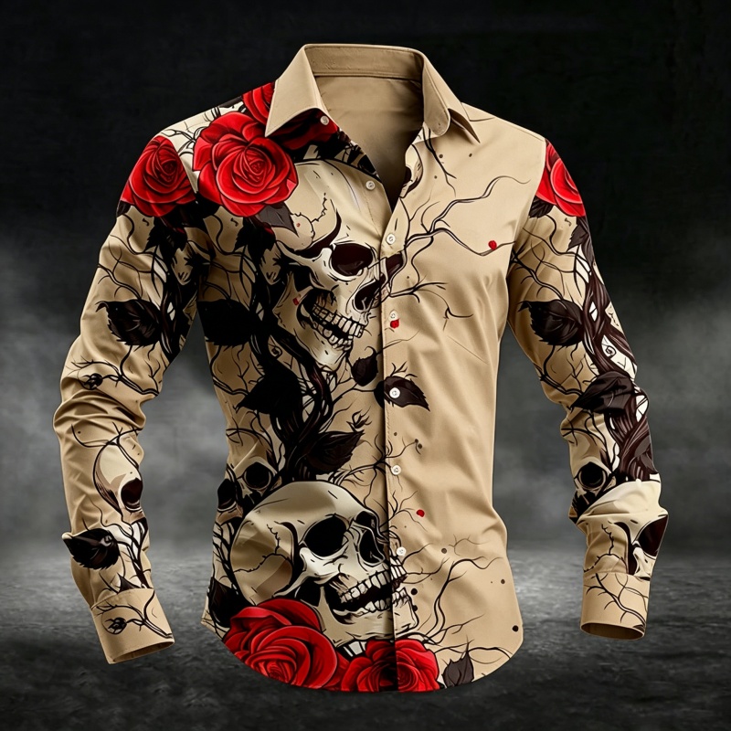เสื้อเชิ้ตผู้ชายสไตล์วินเทจลาย - Men'S Fashion Night Out บทวิจารณ์และราคา